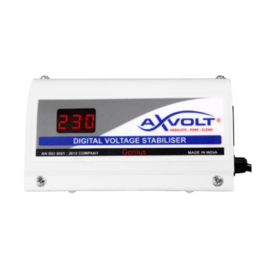 AXVOLT Genius-D Digital 600 VA Copper Voltage Stabilizer for led Smart QLED 4K TV upto 65 inch